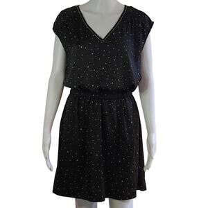 H&M Silky Satin Polyester Twinkle Star Dress Size 8